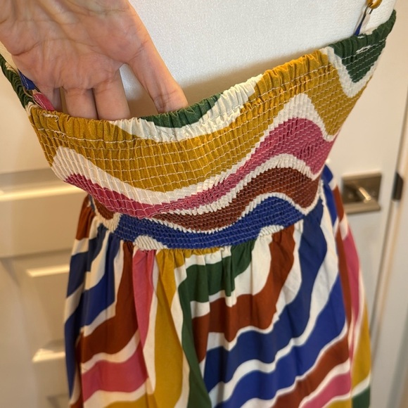 FARM Rio Long Dress Dance of Stripes Size S - Picture 10 of 10
